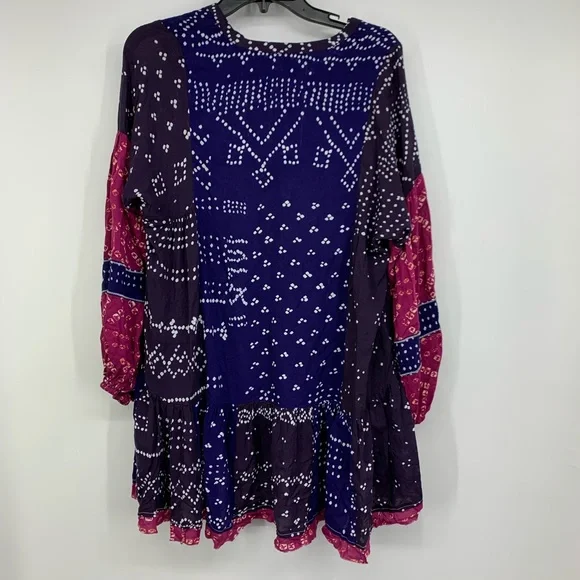 Free People Shibori Long Sleeve Tunic Dress - Picture 4 of 6